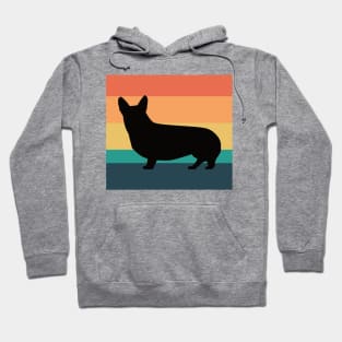 Corgi Dog Vintage Sunset Hoodie